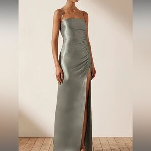 Shona Joy La Lune Ruched Maxi Dress - Sage